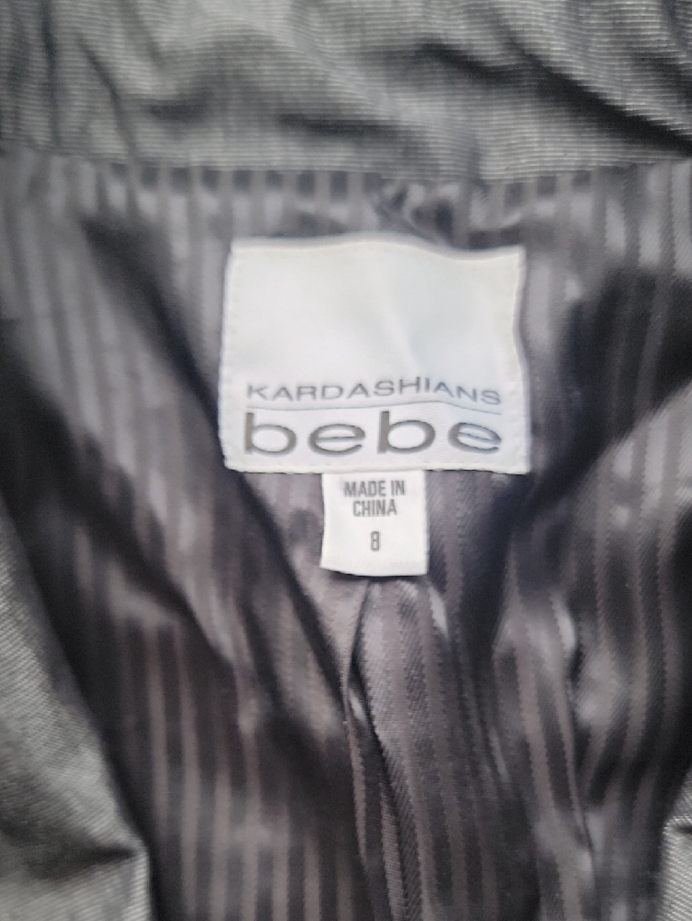 Kardashian BEBE Black Long Single-Button Blazer - Picture 2 of 5